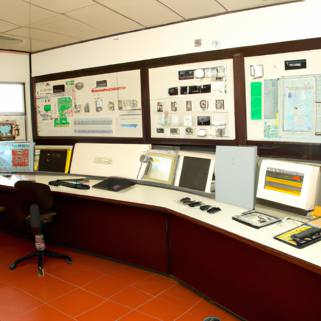 Sala controllo centrale con analisi dati